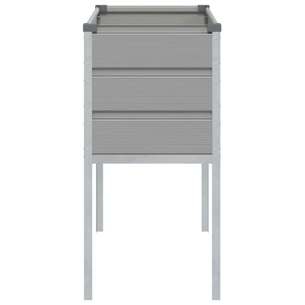 Fioriera | Cassetta per fiori | Vaso Grigio chiaro 100 x 45 x 90 cm Acciaio zincato