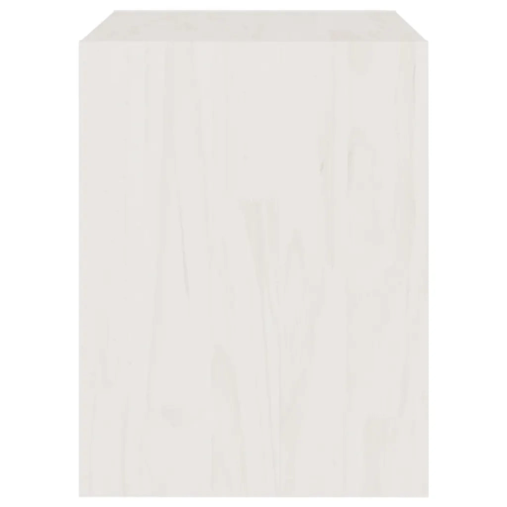 Comodini 2 pz Bianchi 40x30,5x40 cm in Legno Massello di Pino 808056