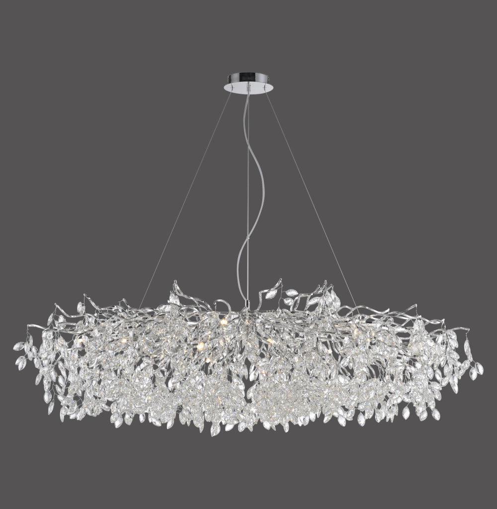 Lampadario cristallo glamour cromato 16xG9 Ricicle Neuhaus