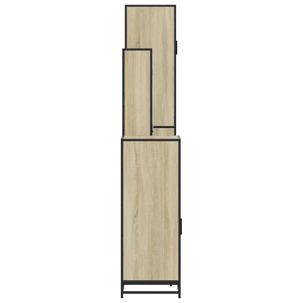 Set Mobili da Bagno 4 pz Rovere Sonoma in Legno Multistrato 3301211