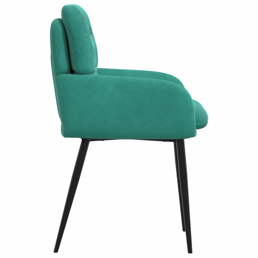 Sedie da pranzo 4 pz Velluto Turchese 59 x 59,5 x 90 cm 3428245
