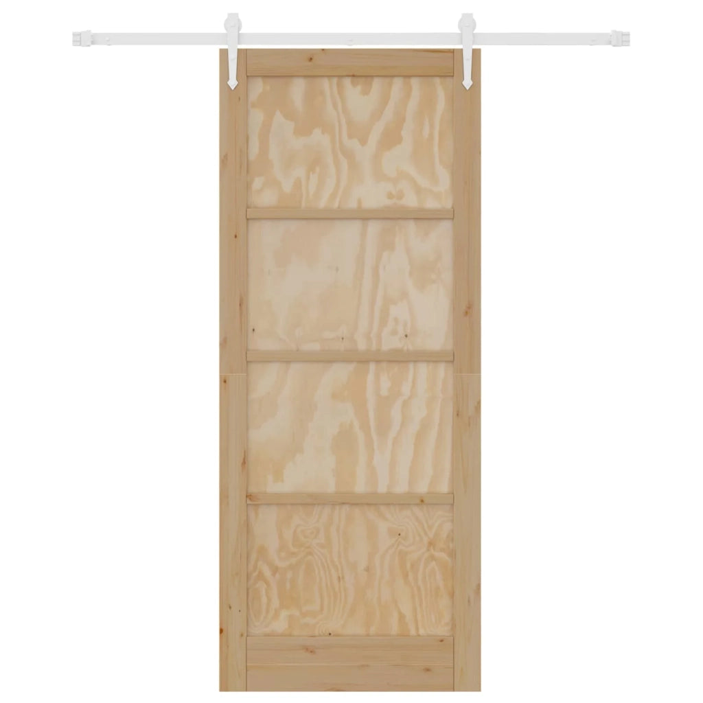 Porta scorrevole ORKDAL Naturale e Bianco 86 x 211 cm