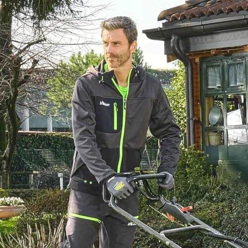 U-power FU275RL Galaxy Felpa da Lavoro Uomo Full-Zip Cappuccio 100% Poliestere 290 g-m² colore Asphalt Grey Green