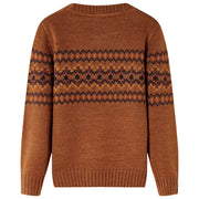 Maglione per Bambini Lavorato a Maglia Cognac 128 14492