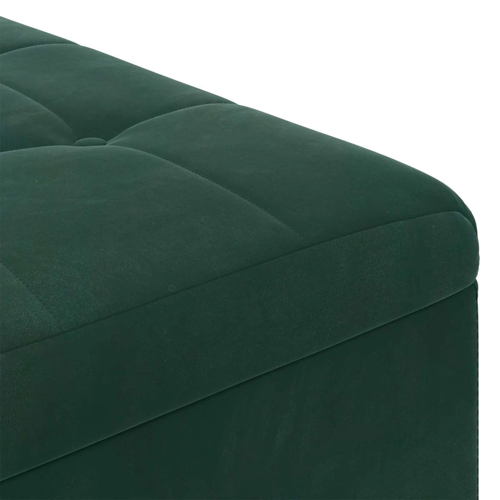 Pouf contenitore Verde Scuro 80 x 80 x 45 cm Velluto