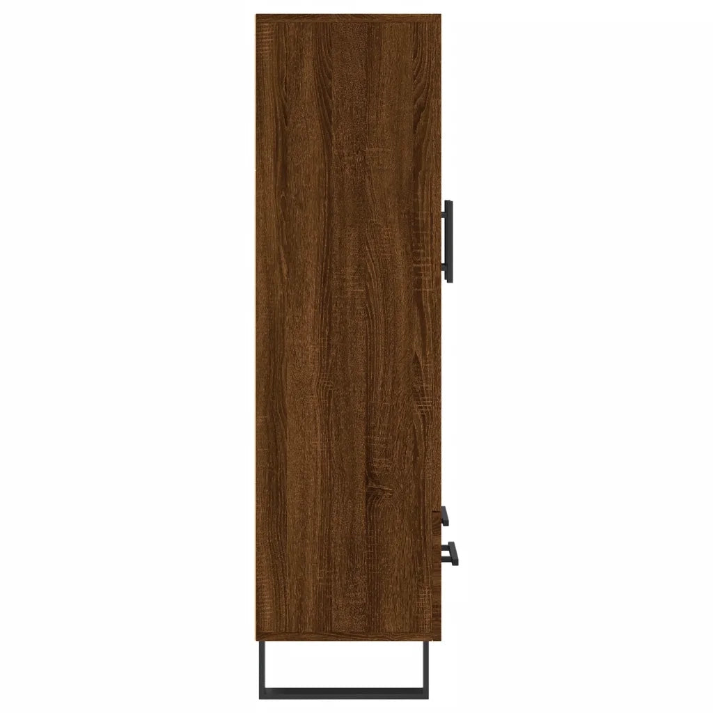 Credenza Rovere Marrone 69,5x31x115 cm in Legno Multistrato 828267