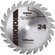 Lama circolare TCT WA5046 120 mm 24 denti per sega Worxsaw taglio legno per WX423 WX424 WX425 - Worx