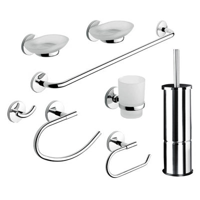 SET ACCESSORI BAGNO 8 PEZZI SERIE OTTO/ONE- METAF- pezzi 1