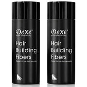 Fibre Capelli x 2 Barattoli Volumizzante Polvere per capelli Correttore Nero 27g