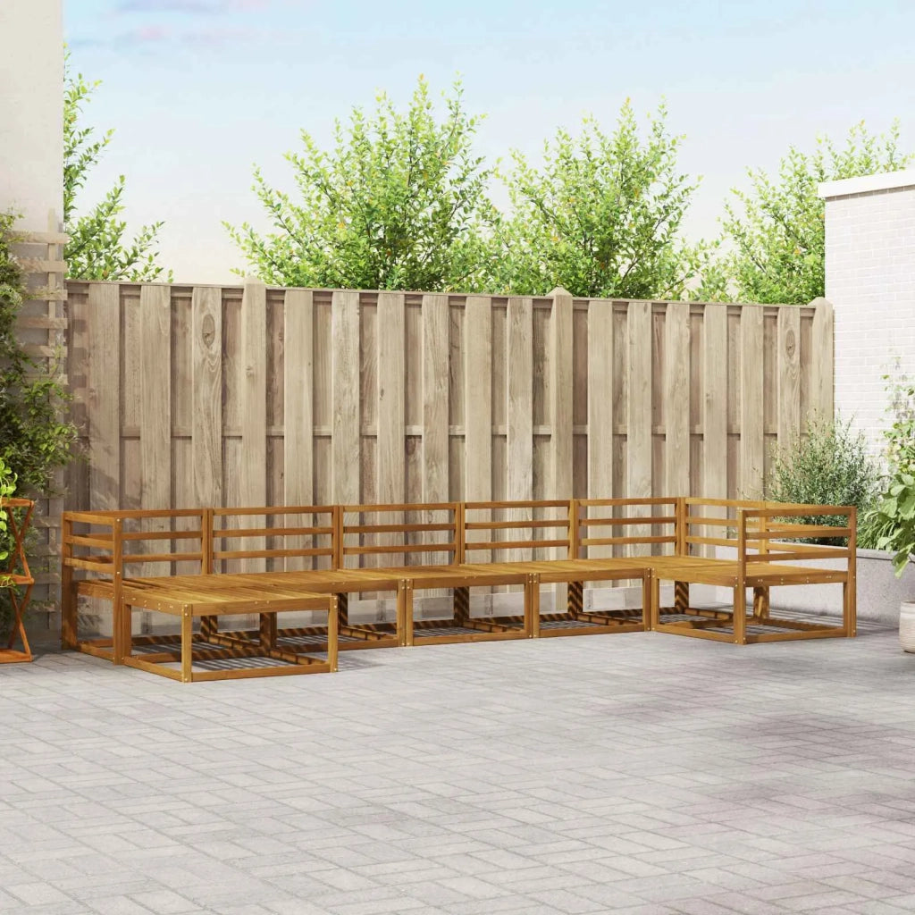 Set di divani da esterno 7 pcs Naturale