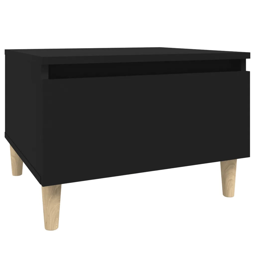 Tavolini 2pz Neri 50x46x35 cm in Legno Multistrato 819503
