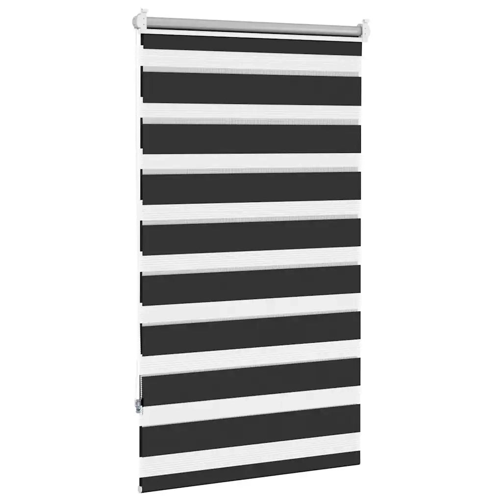 Tenda a rullo zebra 90,9x150 cm Tessuto Larghezza 86,7 cm nero 240208