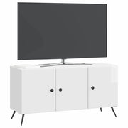 Mobile TV | Armadietto TV | Mobile Porta TV Bianco Lucido 99 x 34,5 x 50 cm Legno ingegnerizzato