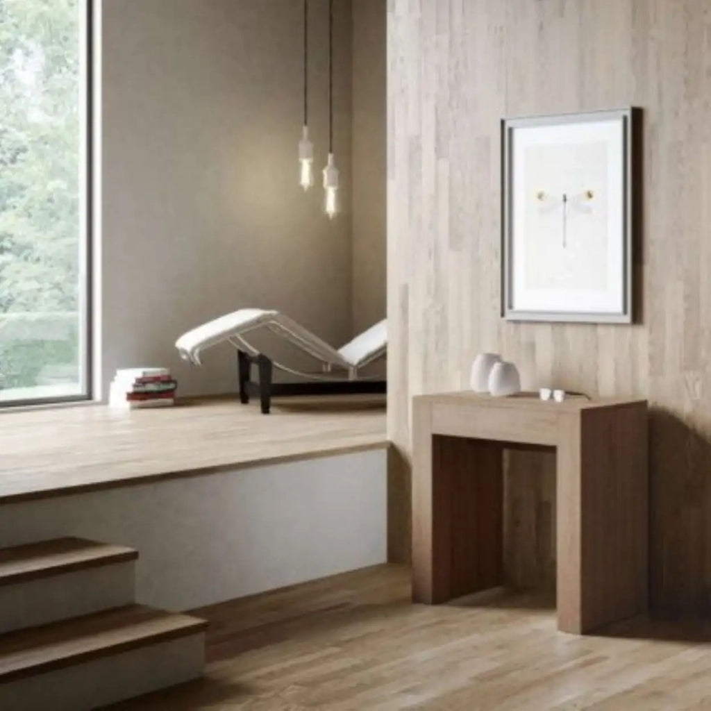 Consolle allungabile 78x47/299 cm Allin antracite spatolato allunghe interne