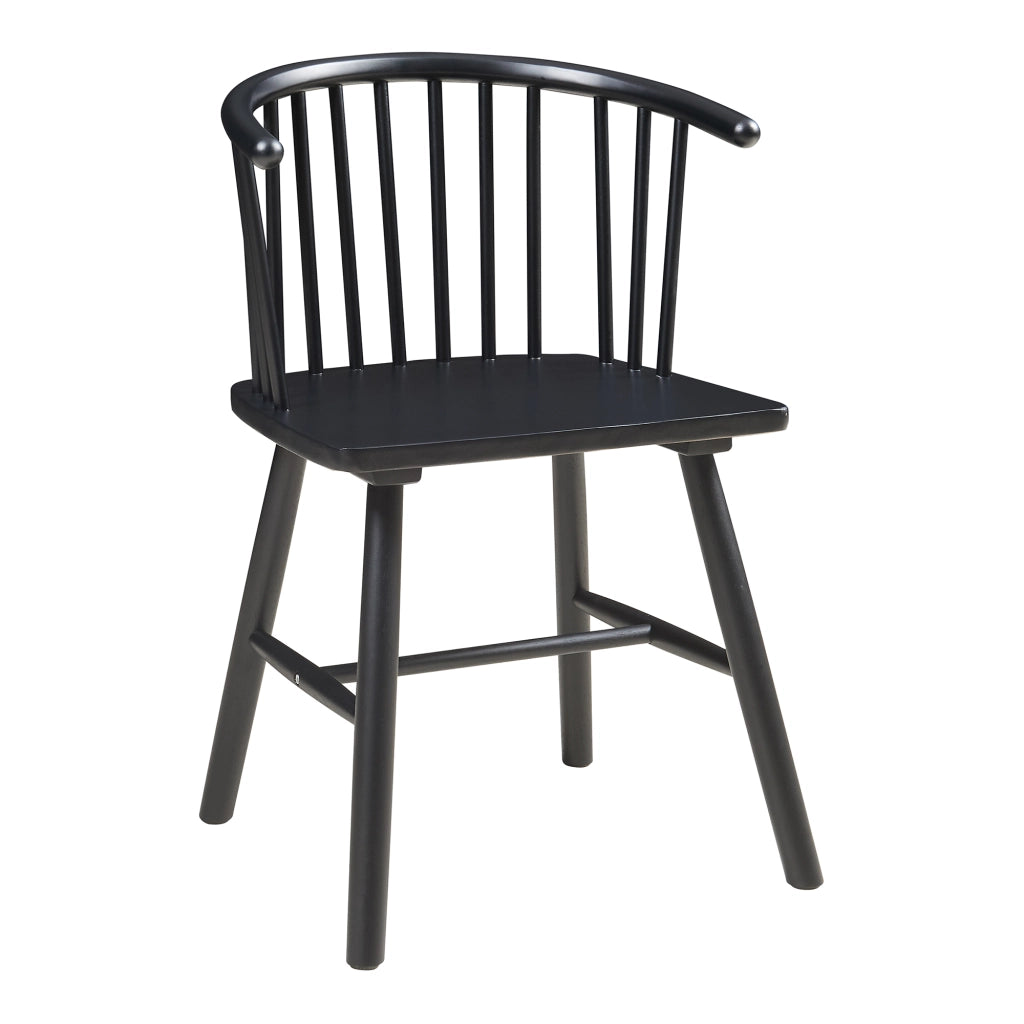 Set Stami di 2 Sedie da Sala Pranzo - Nero [en.casa]