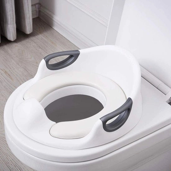 Sedile per l'addestramento ai bagni - Sedia per l'addestramento ai bagni per Bambini e Piccoli - Modello Ronde e Ovale - Bianco