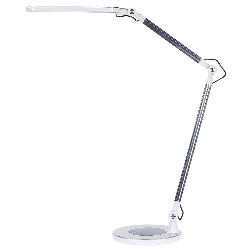 Lampada da tavolo color argento LED intensità variabile braccio regolabile stile moderno cameretta ufficio