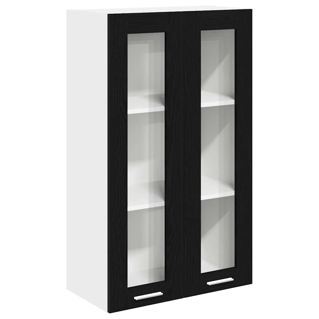 Armadio pensile con porta Riga Rovere Nero 60 x 31 x 100 cm 884387