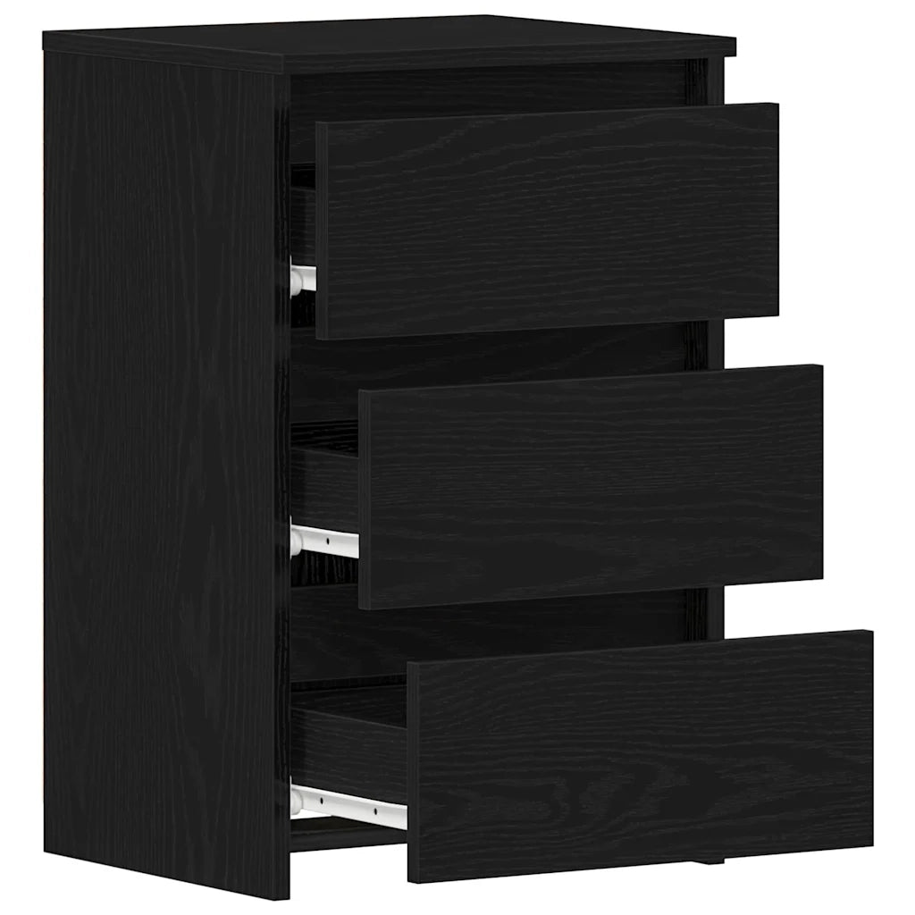 Set di 2 Comodini | Armadio da Notte | Mobiletto da notte Rovere Nero 40 x 35 x 62,5 cm