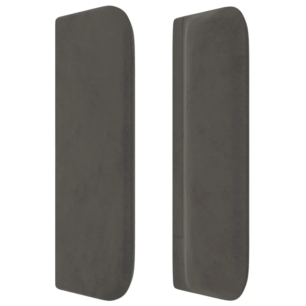 Testiera ad Orecchio Grigio Scuro 163x16x78/88 cm in Velluto 3118963
