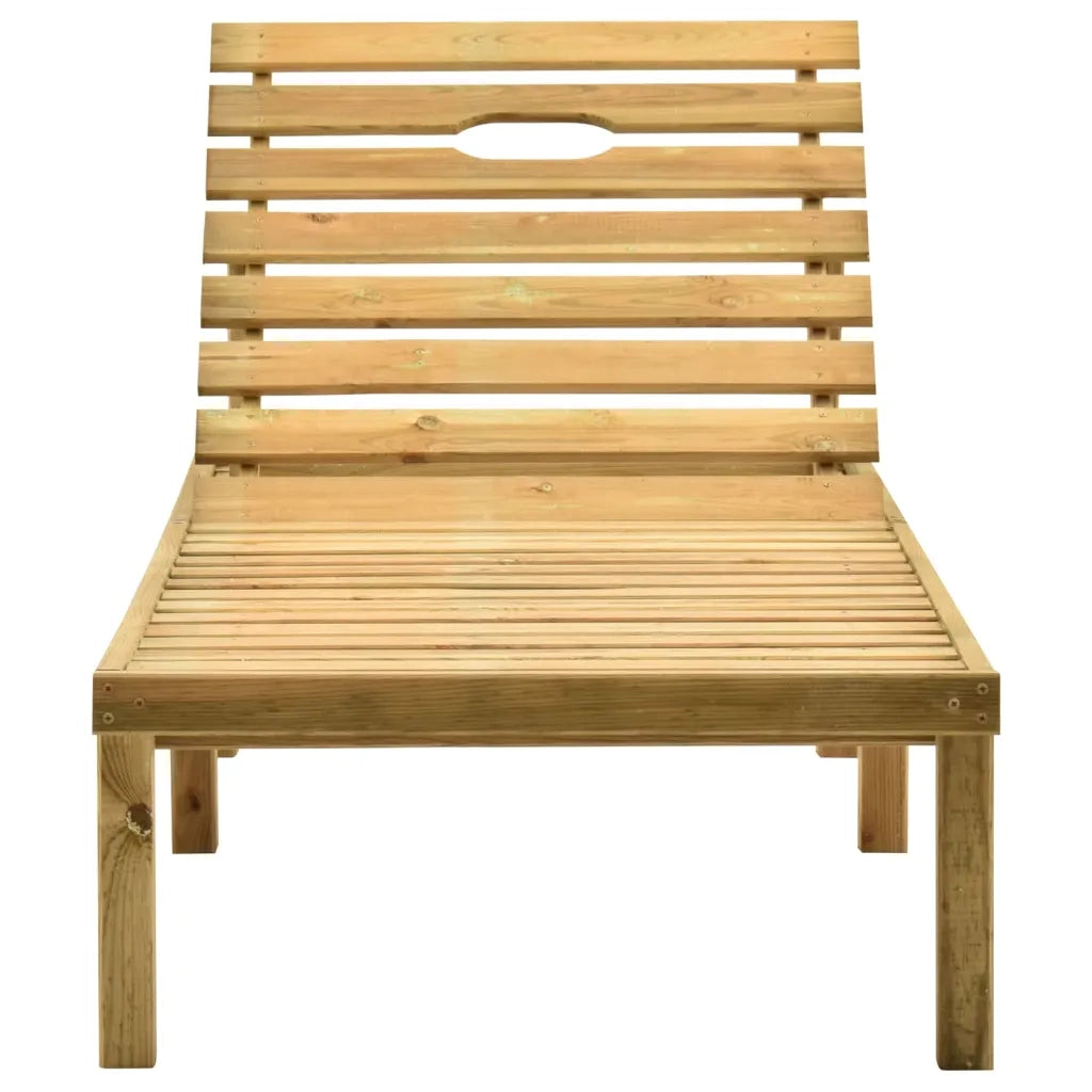 Lettino Prendisole da Giardino in Legno di Pino Impregnato 315396