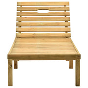 Lettino Prendisole da Giardino in Legno di Pino Impregnato 315396