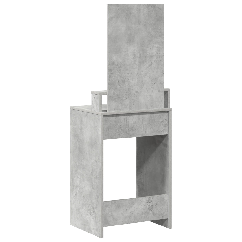 Tavolo da trucco  con cassetti Grigio cemento 50x41x140 cm