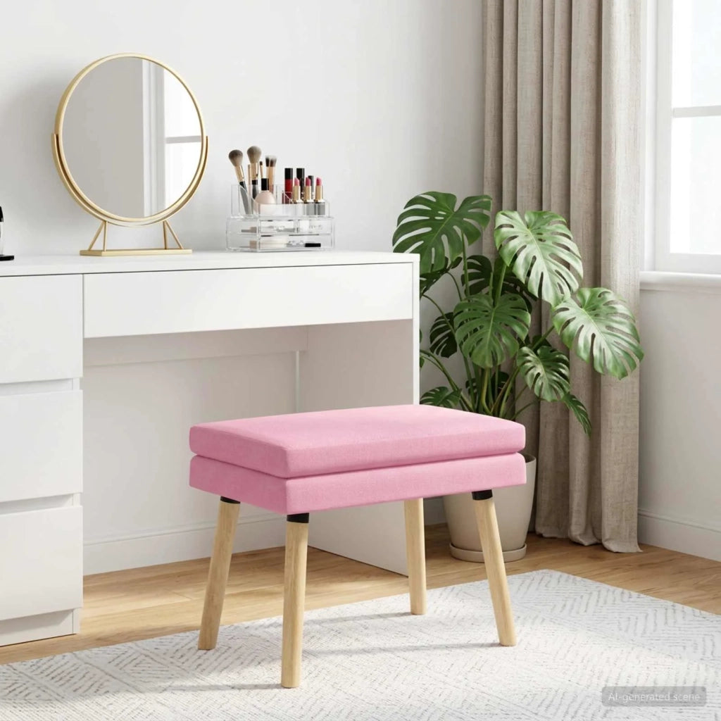 Panchina a doppio strato Rosa 60 x 40 x 46 cm Tessuto 42038429