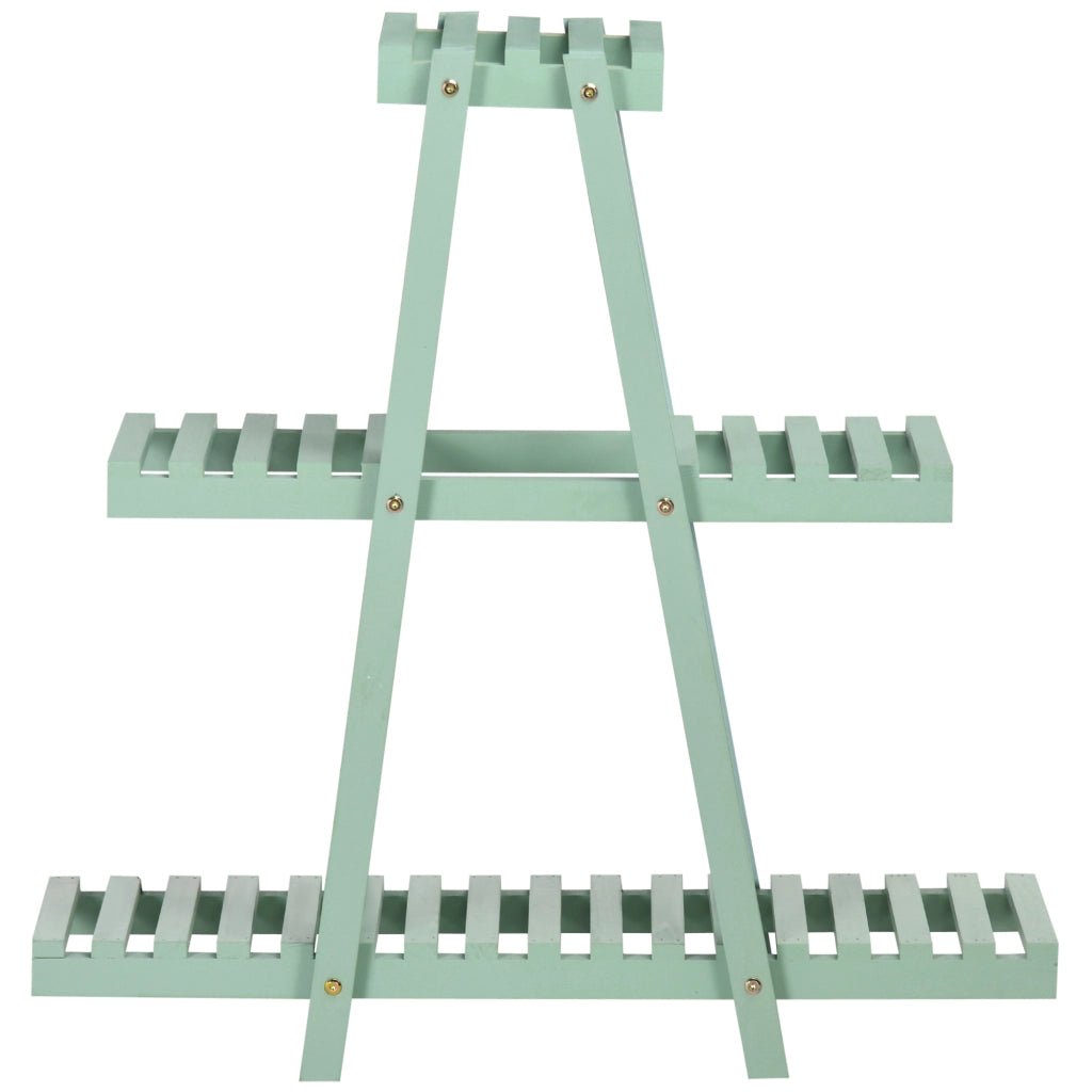 Scaffale 3 Livelli per Piante ¨C zephmum ¨C Verde 76x26x76 cm