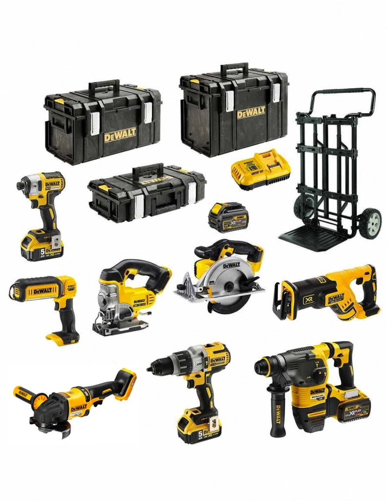 DeWALT Kit DCK-FR834MP4 54V/18V (DCD996+DCG418+DCH333+DCS367+DCS391+ DCS331+DCL050+DCF887+2x5,0Ah+2x6,0Ah+DCB118+CADDY)
