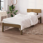 Giroletto senza Materasso-Struttura Letto Ambrato Single in Legno Massello