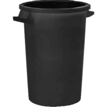 BIDONE PER RIFIUTI NERO 75 lt - Ø 44x60 h
