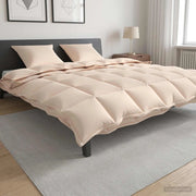 Piumone 200 x 200 cm Tutte le stagioni Fibra di Kapok Beige 42041915