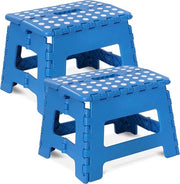 Opstapkruk Opvouwbaar per Due, Kunststof, per 2, 27,9 cm x 20,3 cm, Peso Massimo 200 lbs, Blu