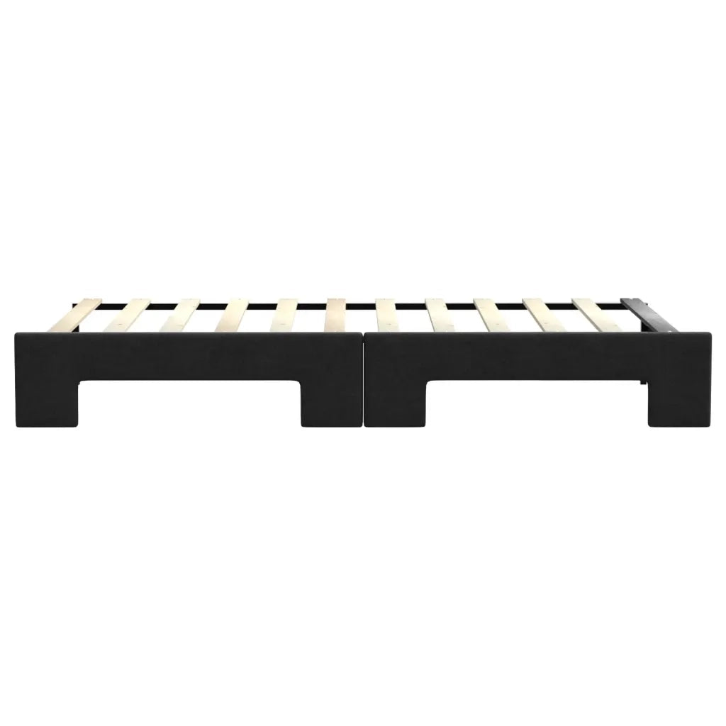 Divano Letto con Letto Estraibile Nero 80x200 Tessuto