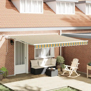 Tenda Retrattile Verde e Giallo 400 × 350 cm 3330834