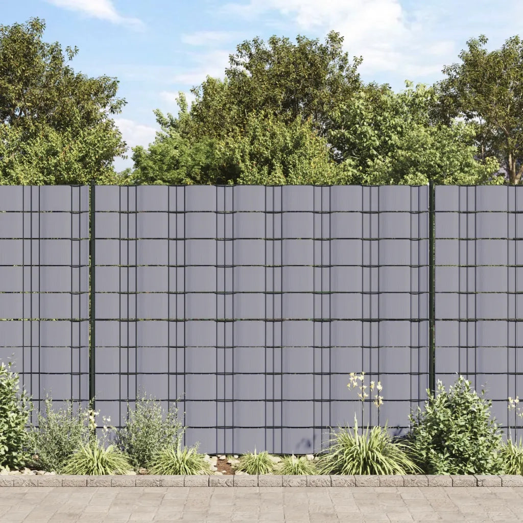 Recinzione da Giardino | Recinzione Frangivento 4 pz in PVC 35x0,19m Grigio Chiaro Opaco