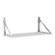 Mensola professionale pieghevole da muro con barre 80 x 45 cm 40 kg inox 14_0001571