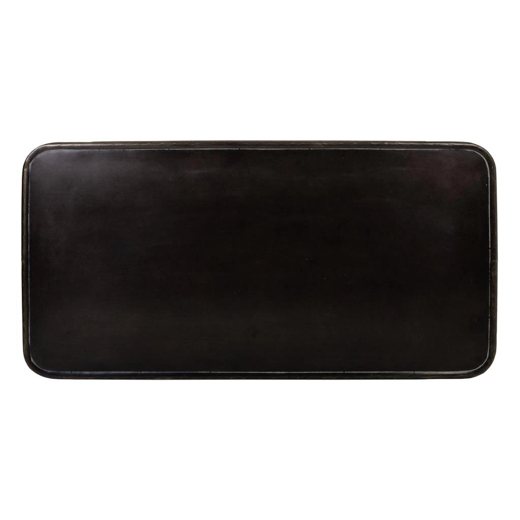 Tavolino in metallo nero 120x60x46,5h