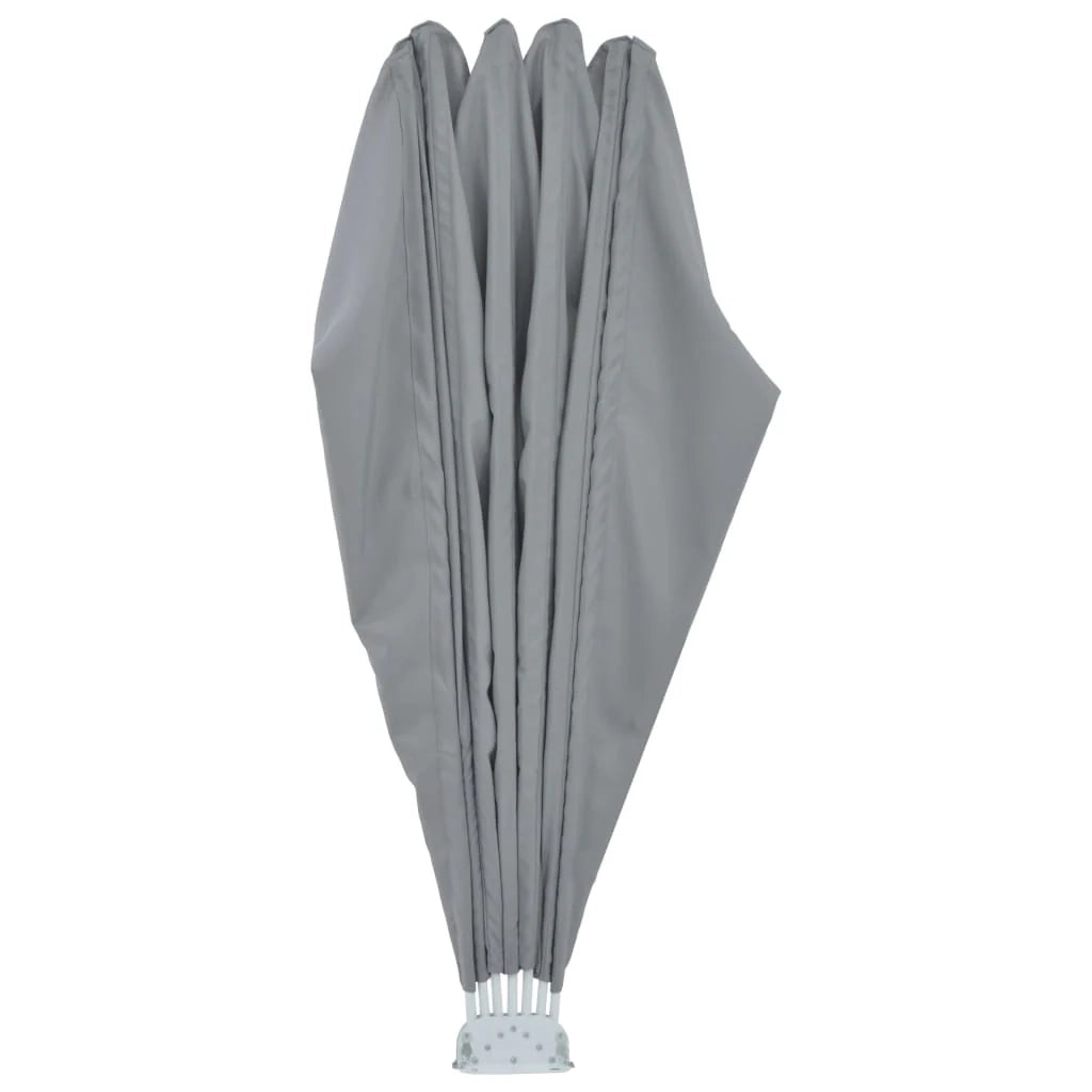 Tenda da sole laterale retrattile/schermo privacy per patio giardino terrazza balcone 200 cm grigio 02_0007071