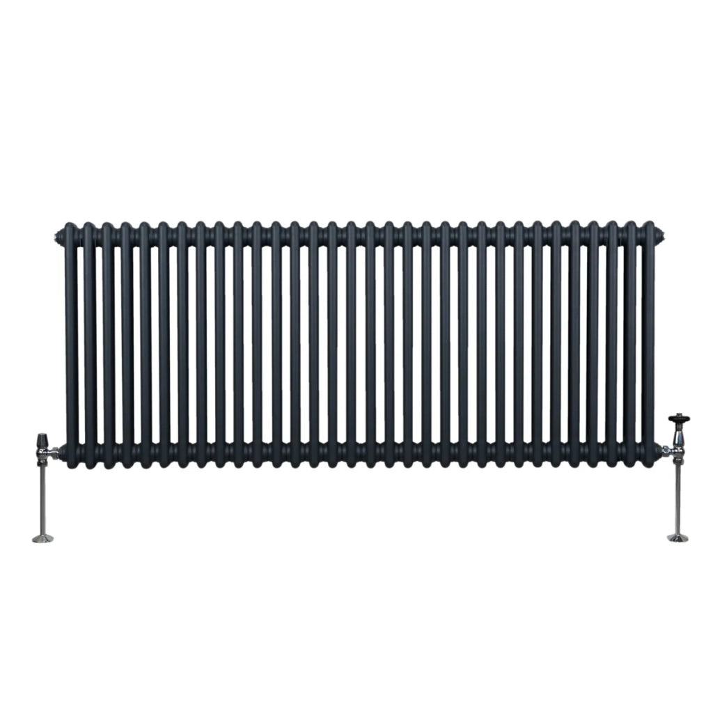 Termosifone Radiatore a 2 colonne per riscaldamento centralizzato Grigio Antracite 60 x 146cm