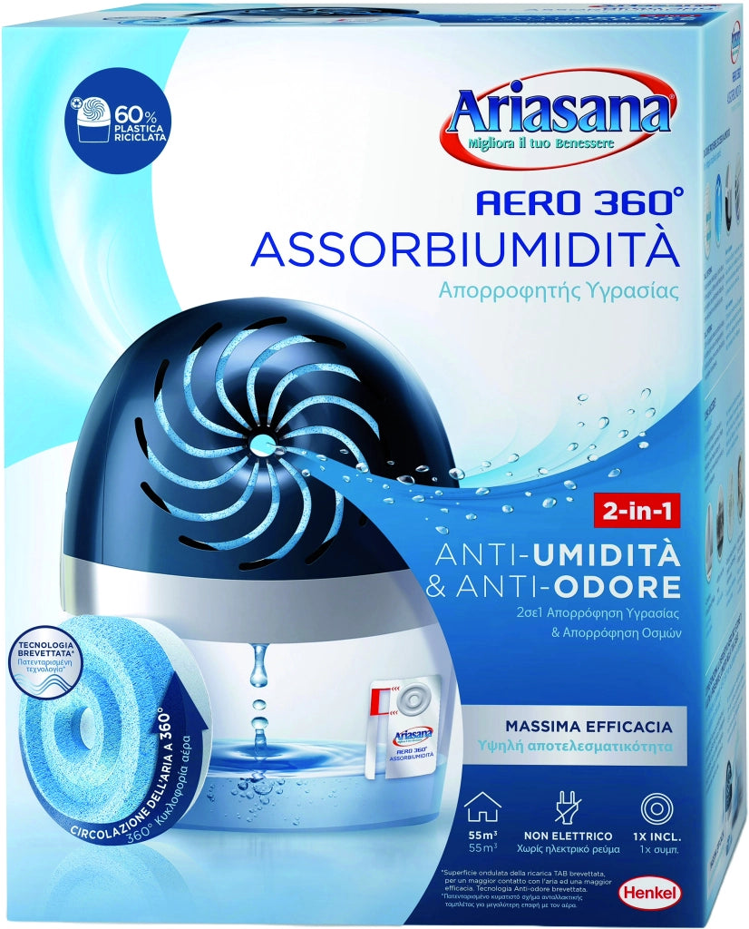 Henkel ASSORBIUMIDIT EE' ARIASANA KIT AERO 360  ° CON 1 RICARICA 450 grammi