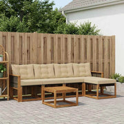 Set di divani da esterno 6 pz Naturale e Beige 3381901