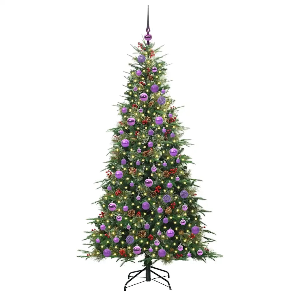 Albero di Natale Artificiale-Albero Natalizio con Rami Pieghevoli Verde 180 cm 174684