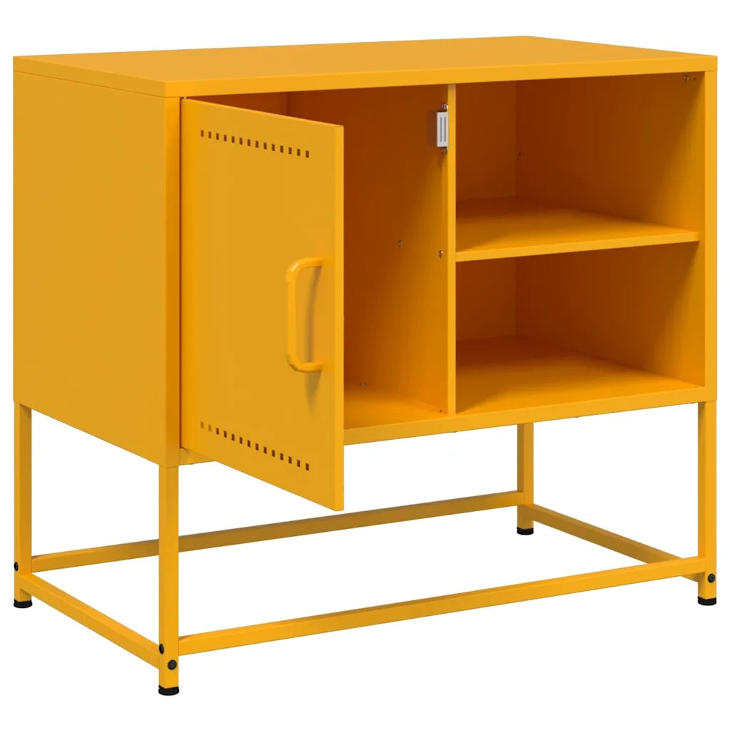 Mobile TV Giallo Senape 68x39x60,5 cm in Acciaio
