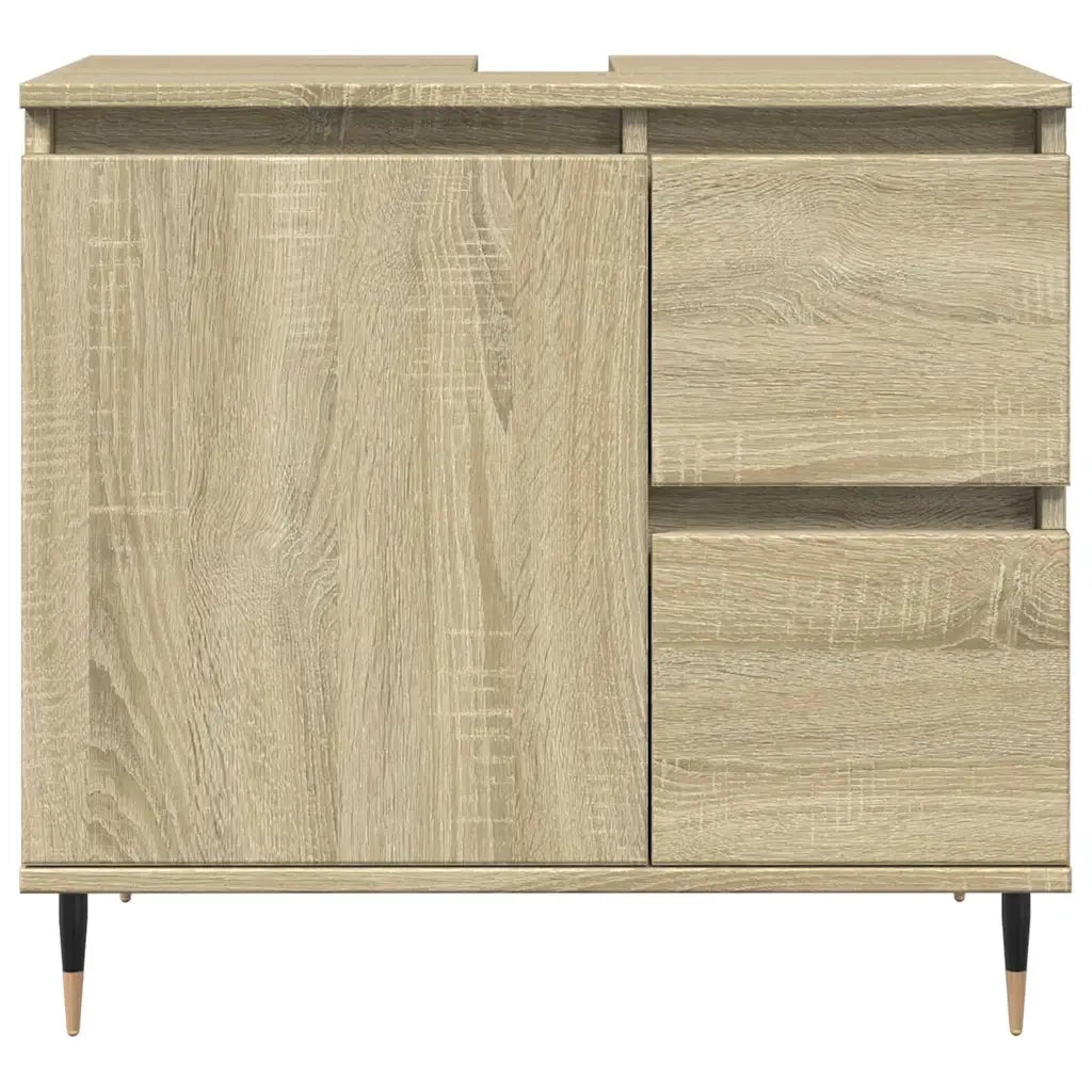 vidaXL Mobile Lavabo da Bagno Rovere Sonoma 65x33x60 cm in Truciolato