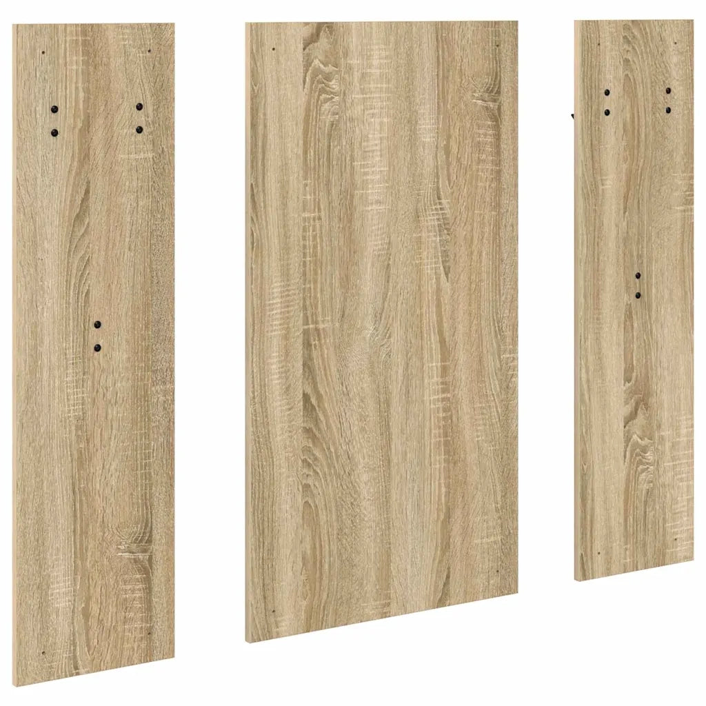 vidaXL Appendiabiti a muro con specchio rovere sonoma 96 x 1.5 x 90 cm
