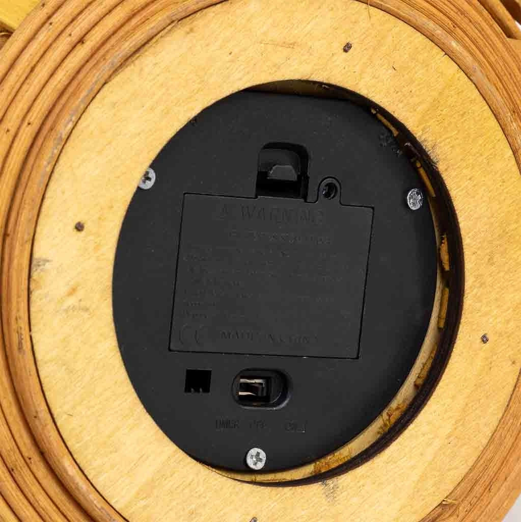 Lanterna in legno marrone con luce a batteria, D21x31h cm