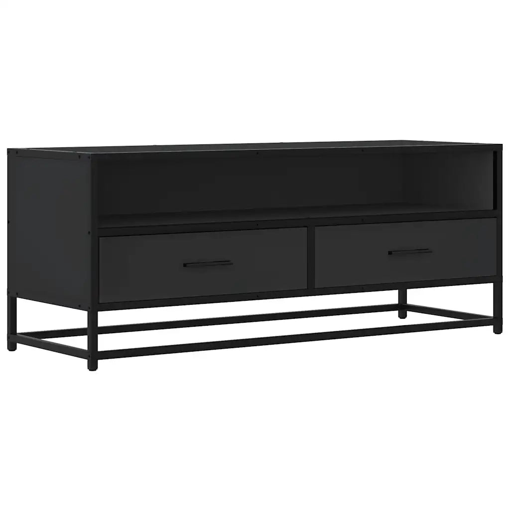 Mobile TV | Armadietto TV | Mobile Porta TV Nero 180x30x50cm in Truciolato e Metallo