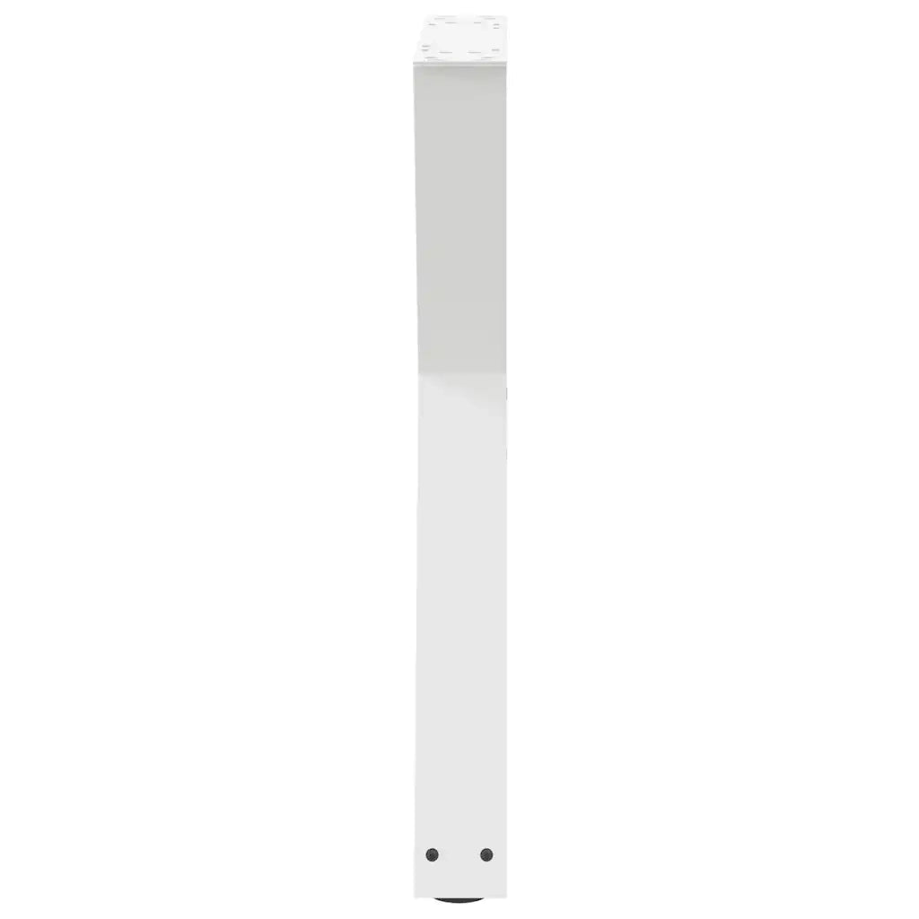 Gambe per tavolo da pranzo 2 pz bianche 50x(72-73,3) cm in acciaio 4012717